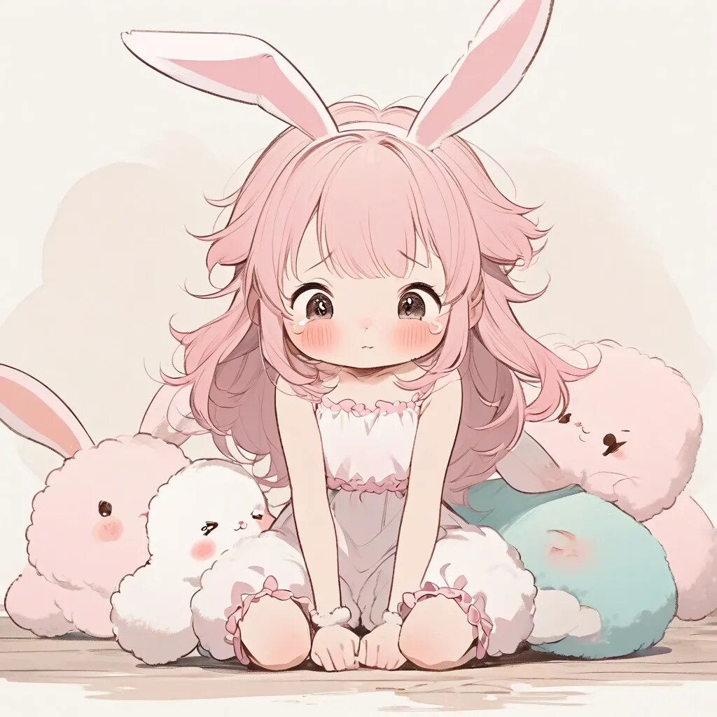 ちょこんとウサギ娘