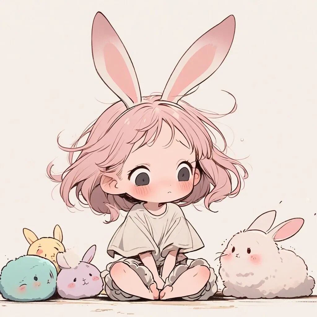 ちょこんとウサギ娘