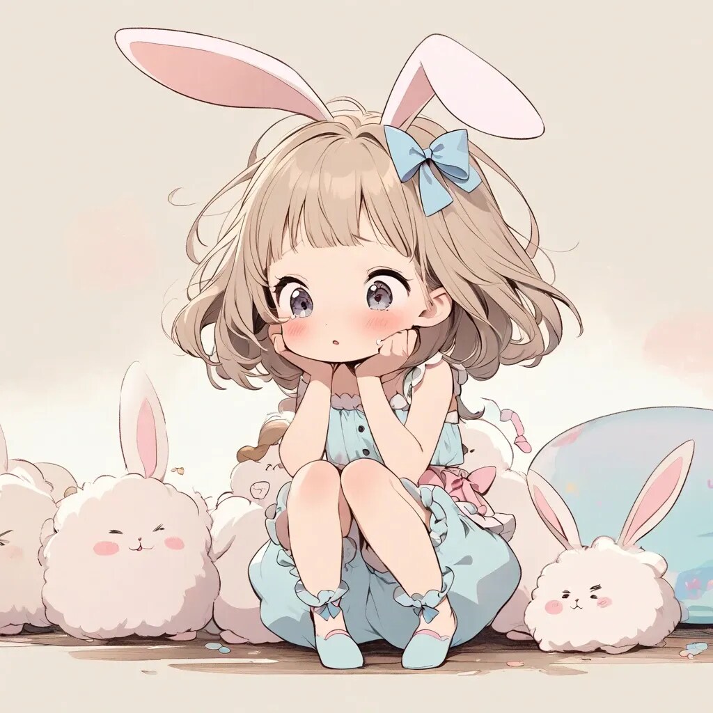 ちょこんとウサギ娘