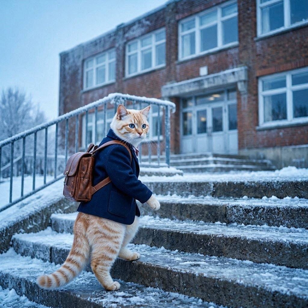 氷立高校に通う猫