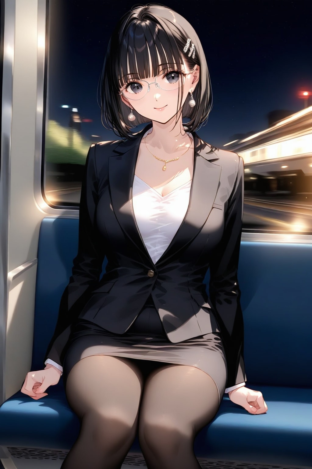 帰りの車内のメガネちゃん👓✨
