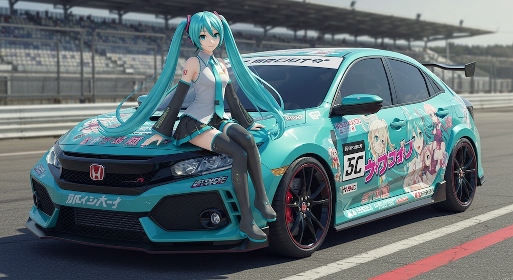 初音ミクとシビックタイプR