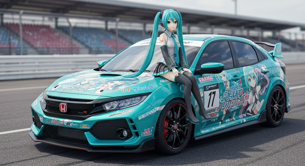 初音ミクとシビックタイプR