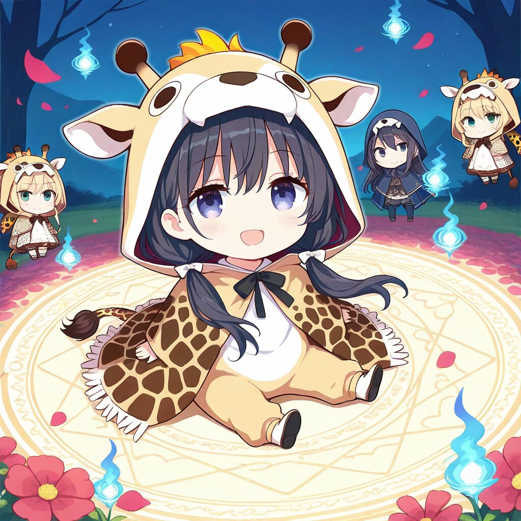 魔女見習いのキリン着ぐるみちび子ちゃん