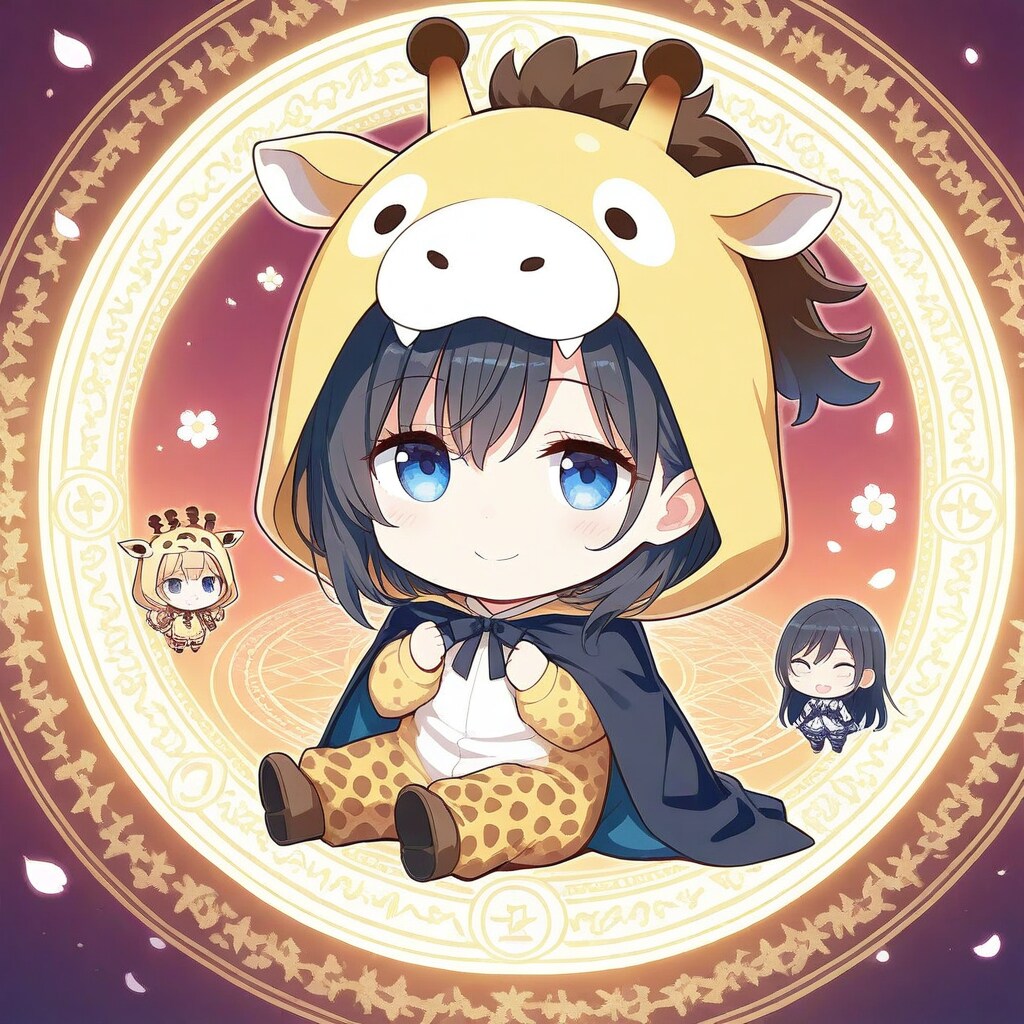 魔女見習いのキリン着ぐるみちび子ちゃん