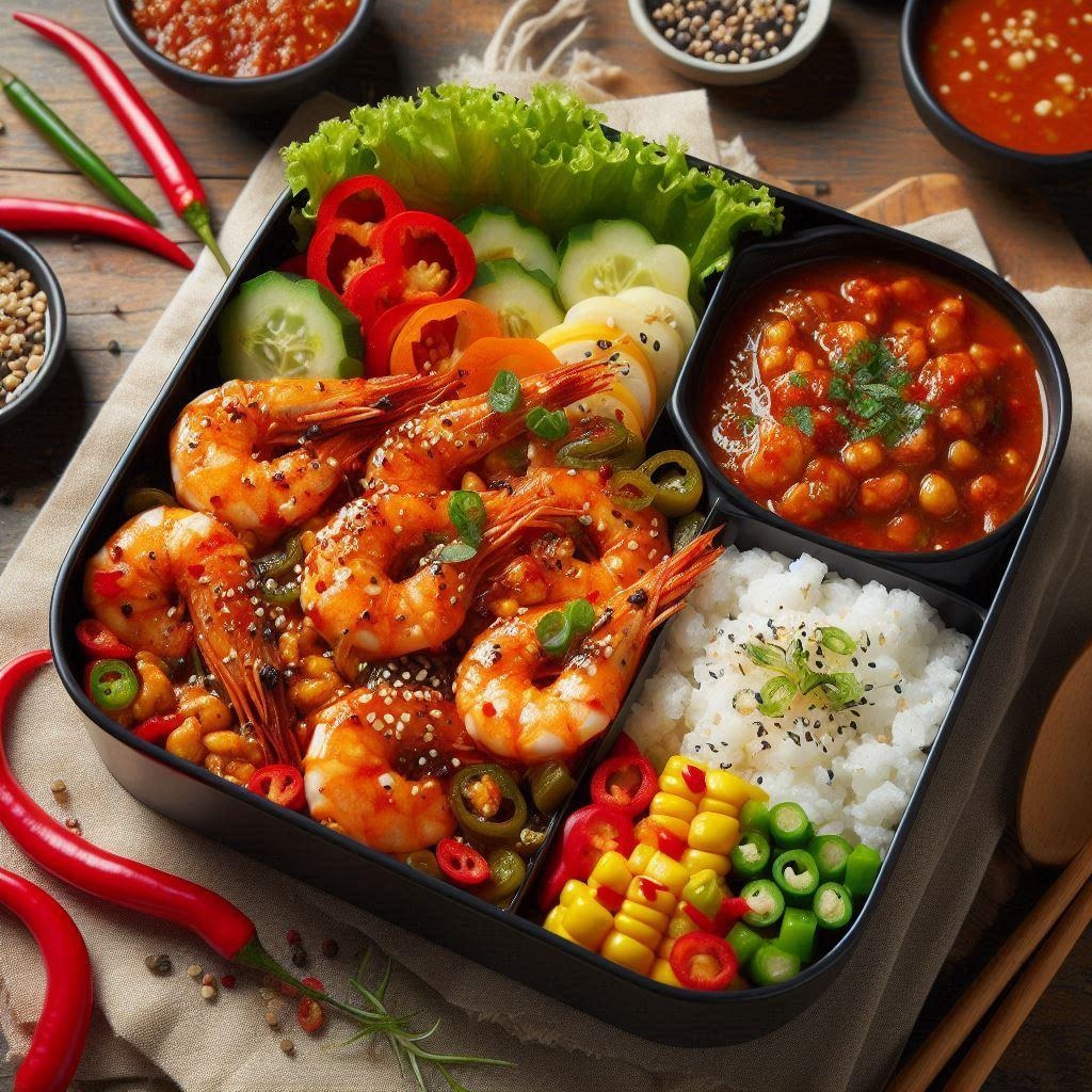 激辛エビチリ弁当