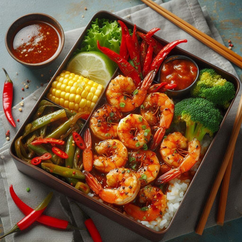 激辛エビチリ弁当