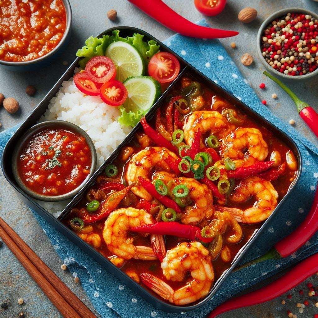 激辛エビチリ弁当