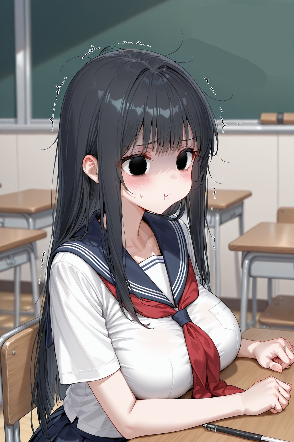 三徹で夏休みの宿題を終わらせた女の子 | の人気AIイラスト・グラビア