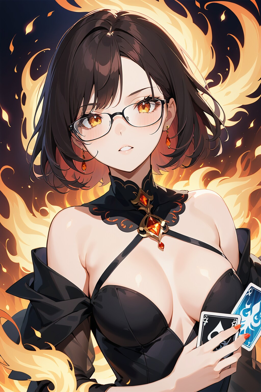 トレーディングカードを燃やすパイロマニア