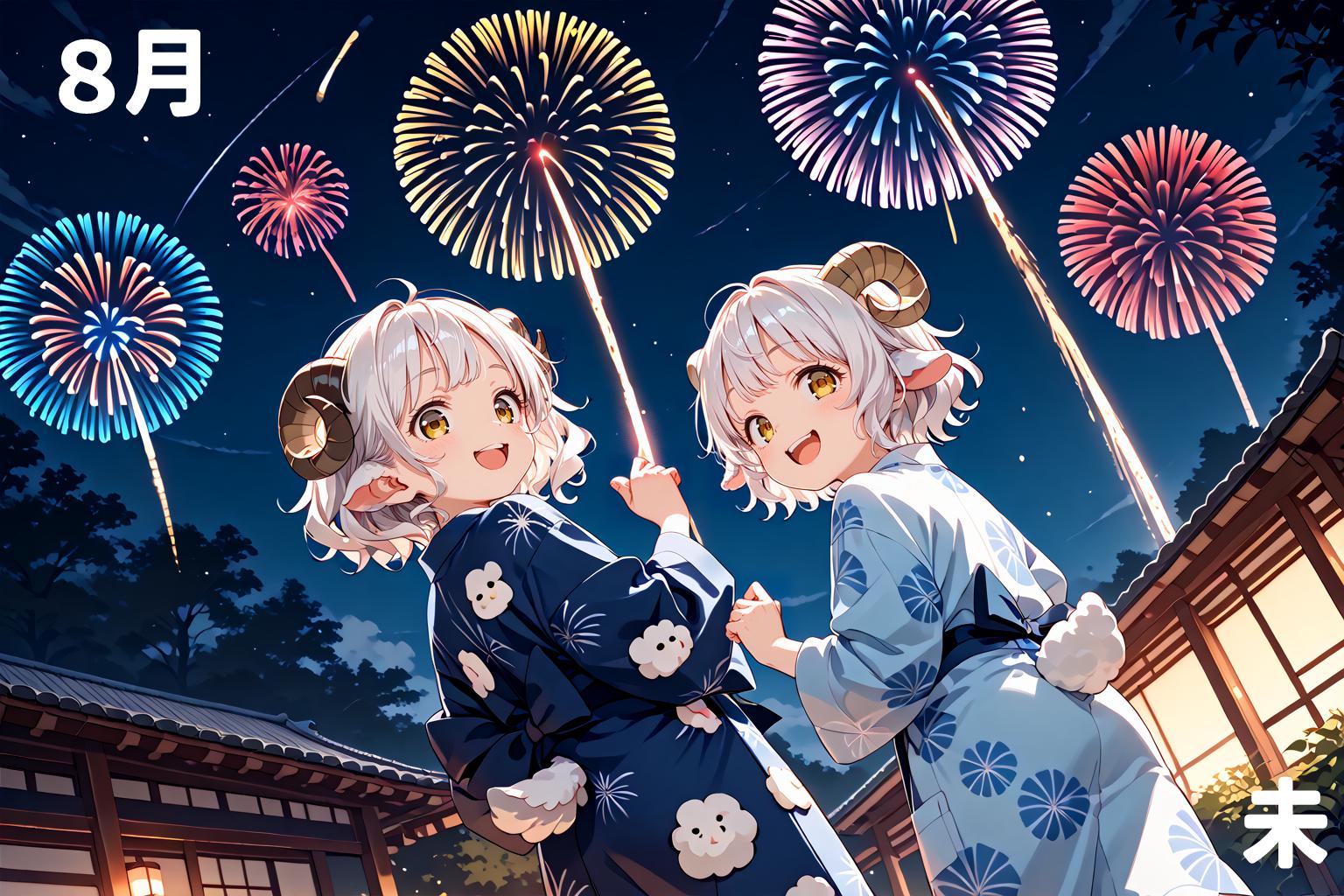 極・2025年干支カレンダー８月