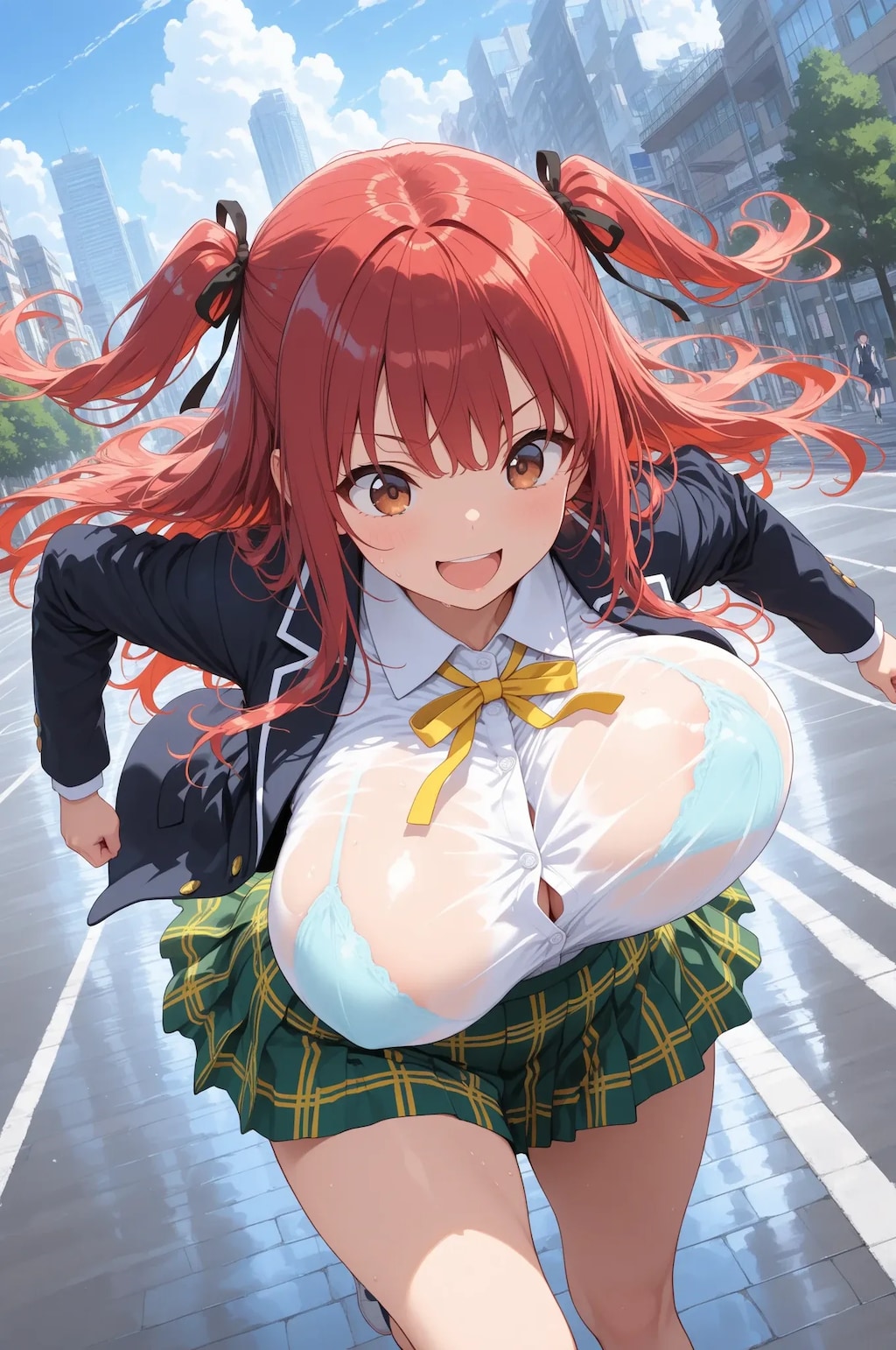 ブルンブルン透けていく千尋ちゃん💓