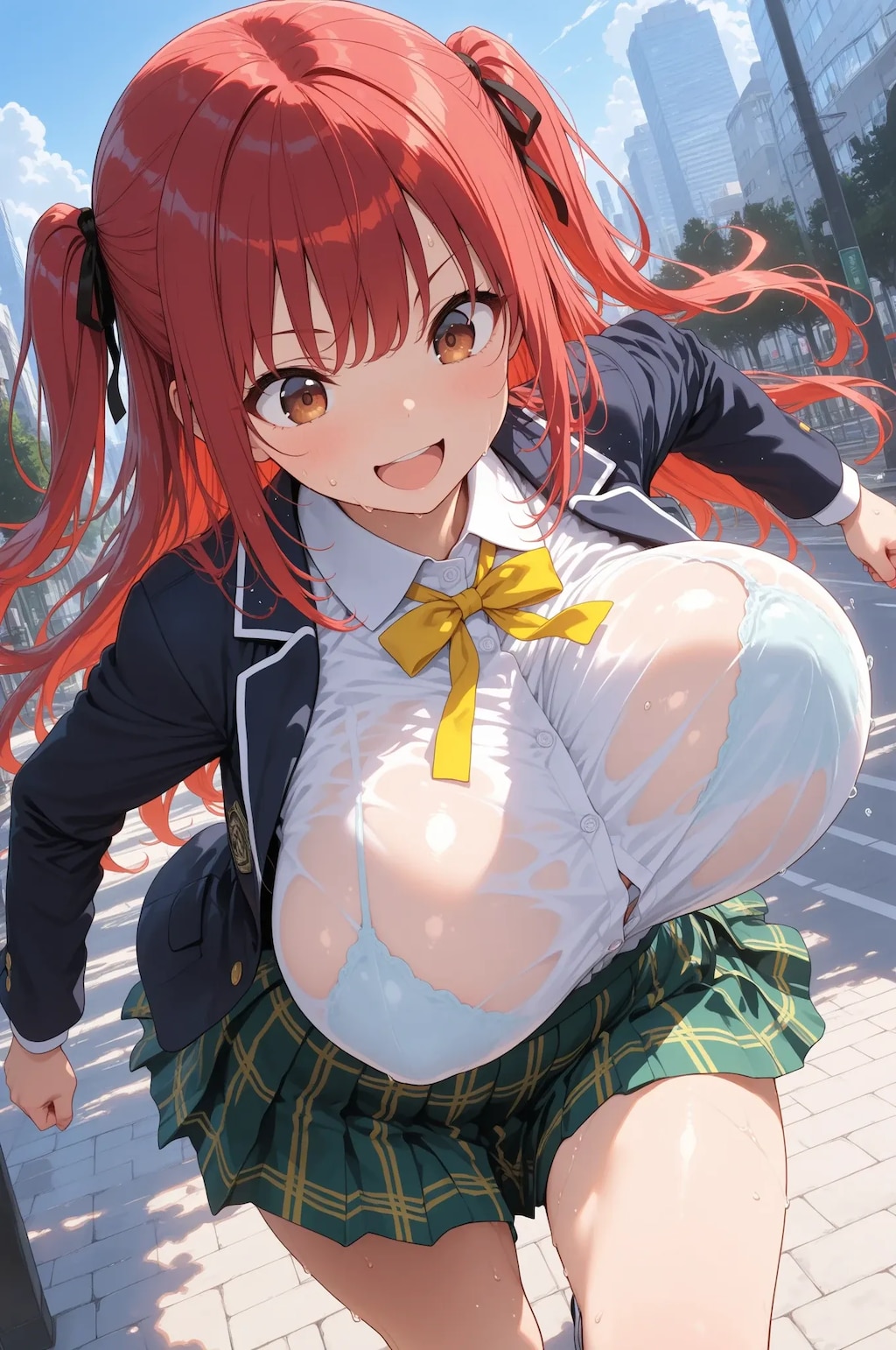 ブルンブルン透けていく千尋ちゃん💓