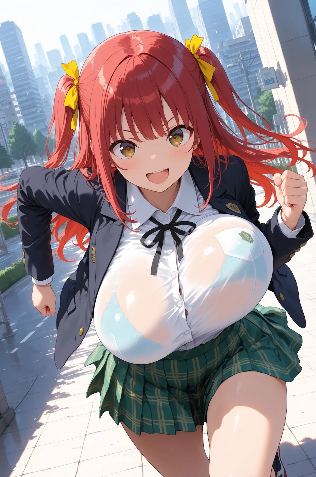 ブルンブルン透けていく千尋ちゃん💓