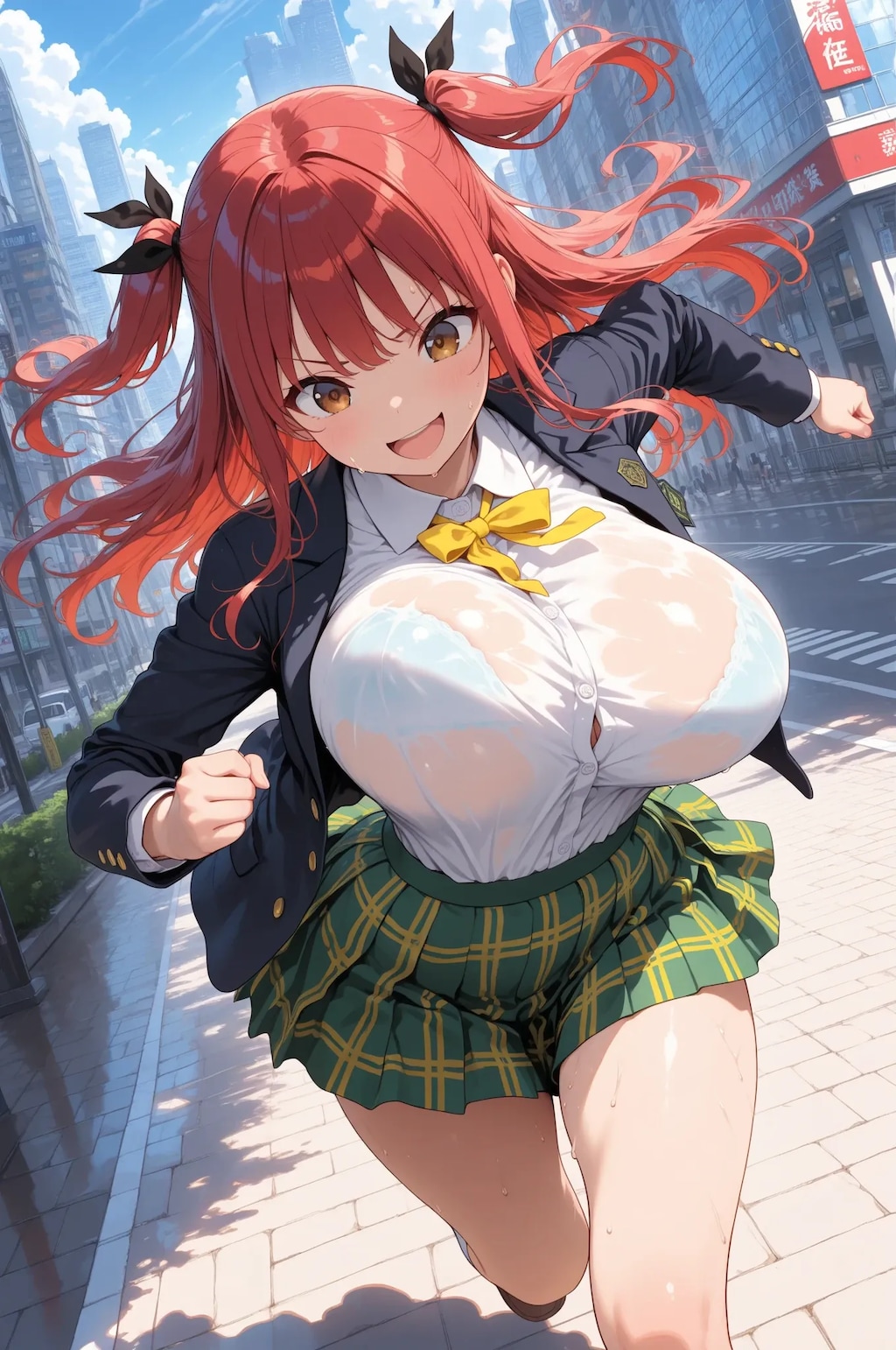 ブルンブルン透けていく千尋ちゃん💓