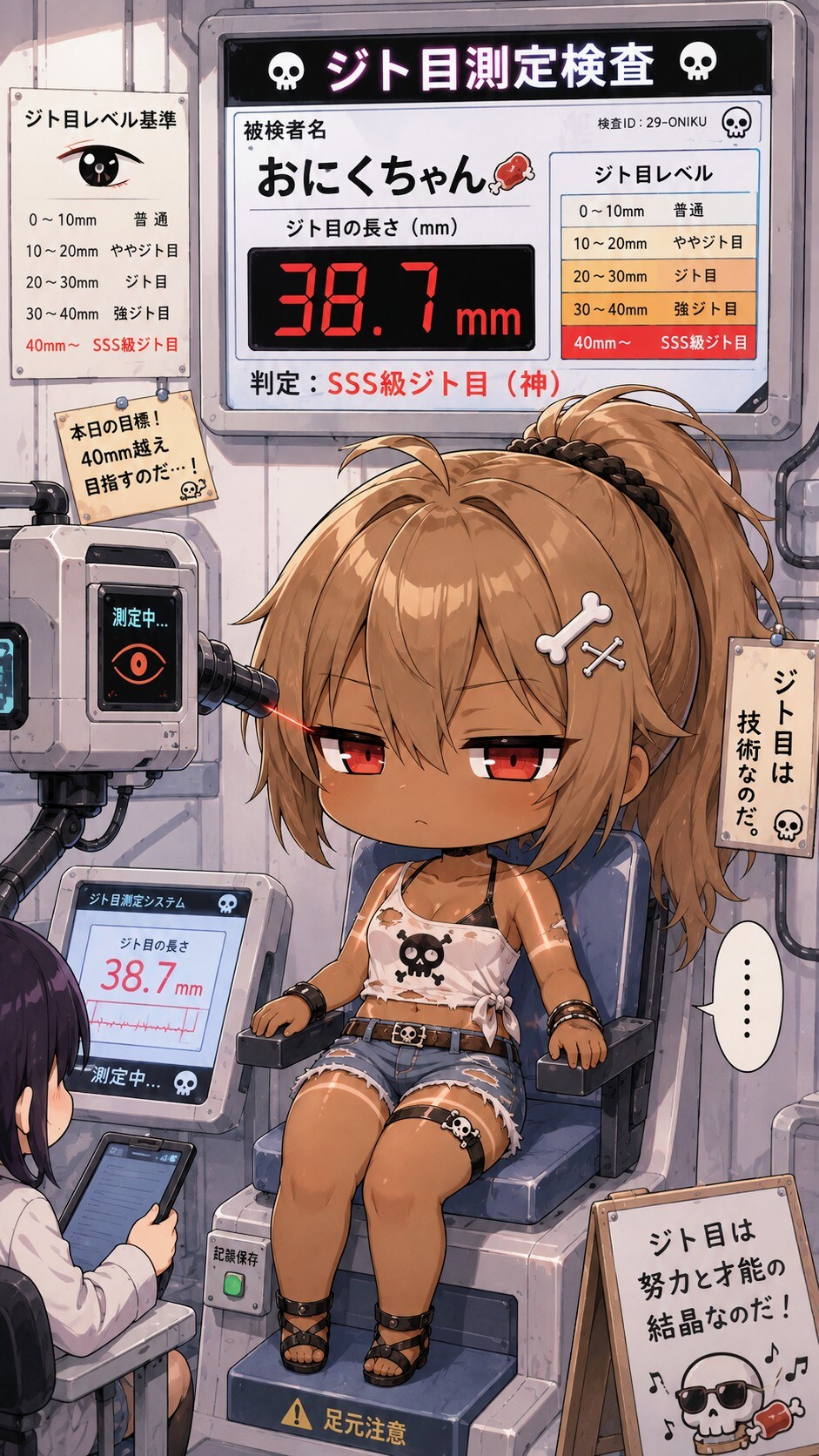 ジト目測定検査おにくちゃん🍖 | の人気AIイラスト・グラビア
