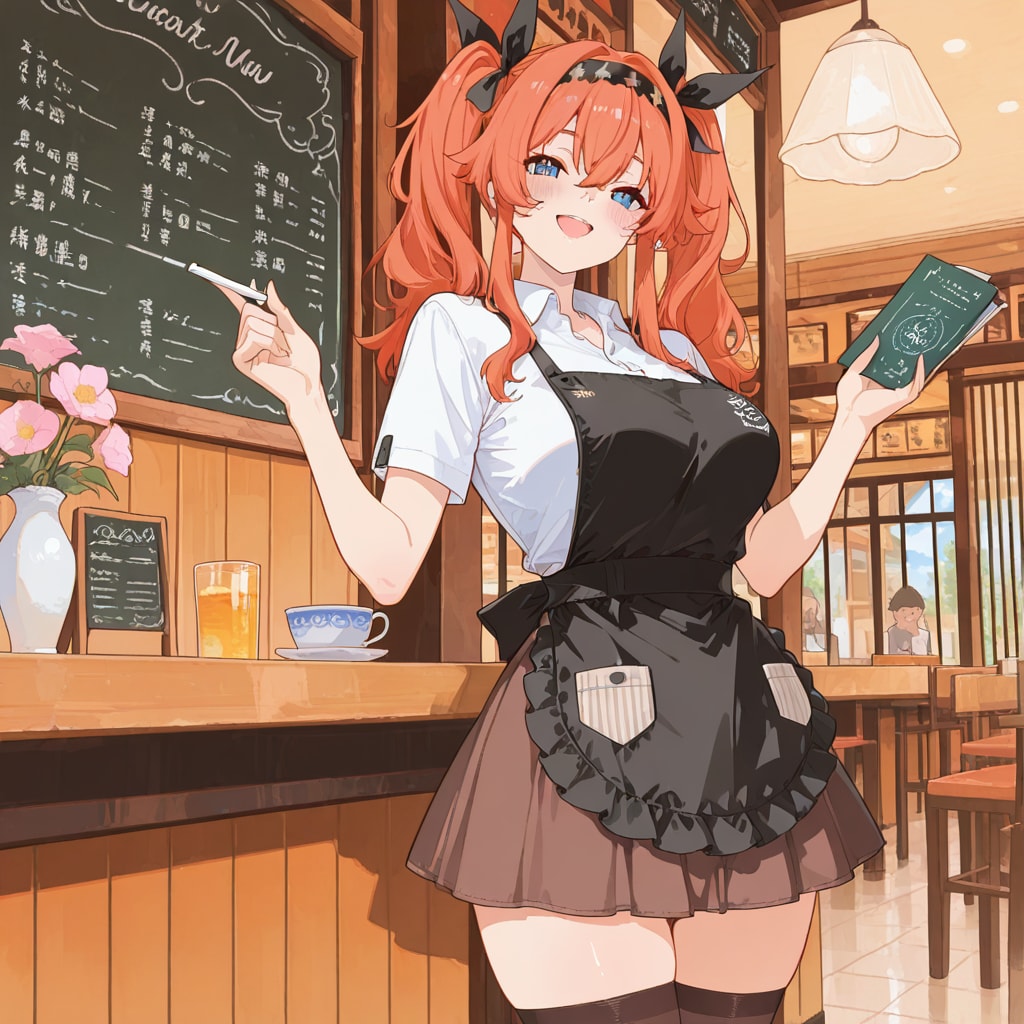 開店前の看板娘