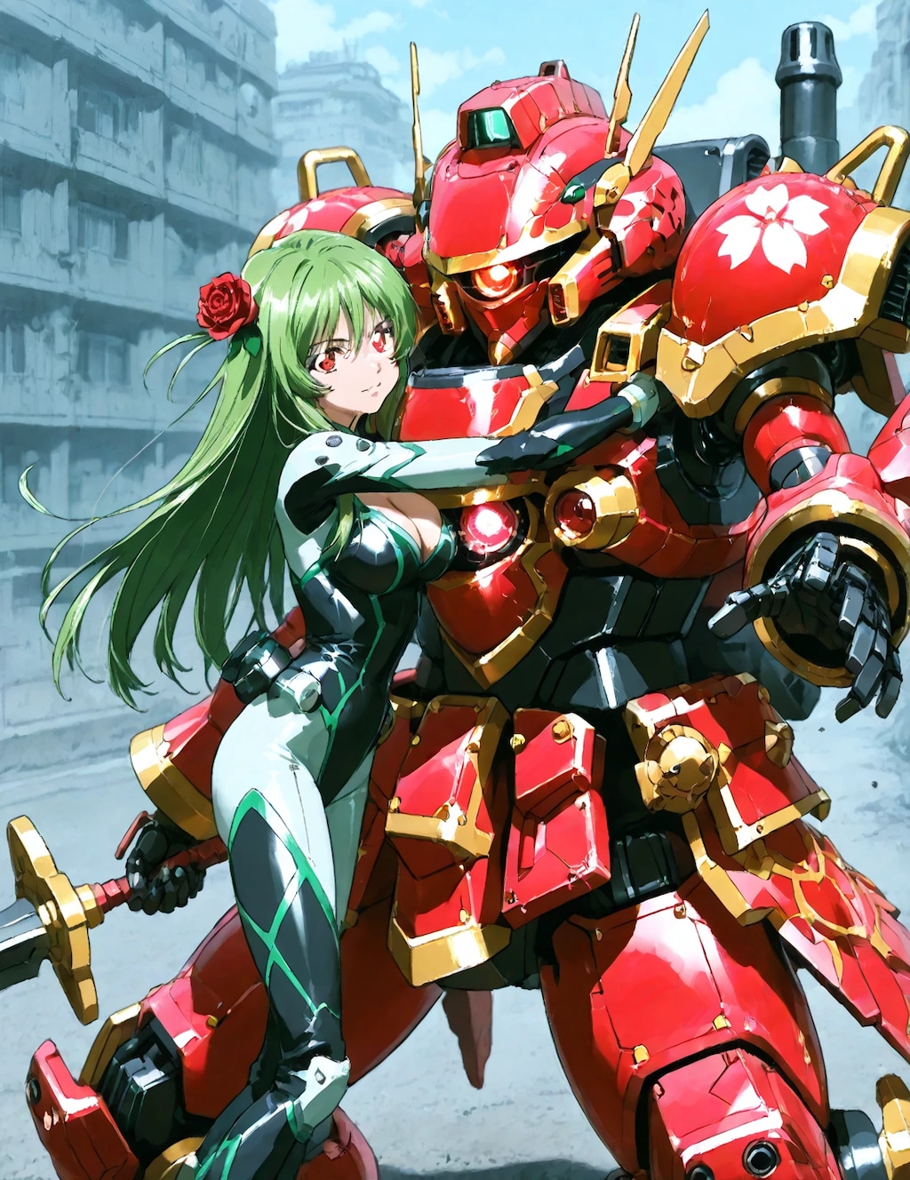 終末世界を戦い抜く少女とパートナー