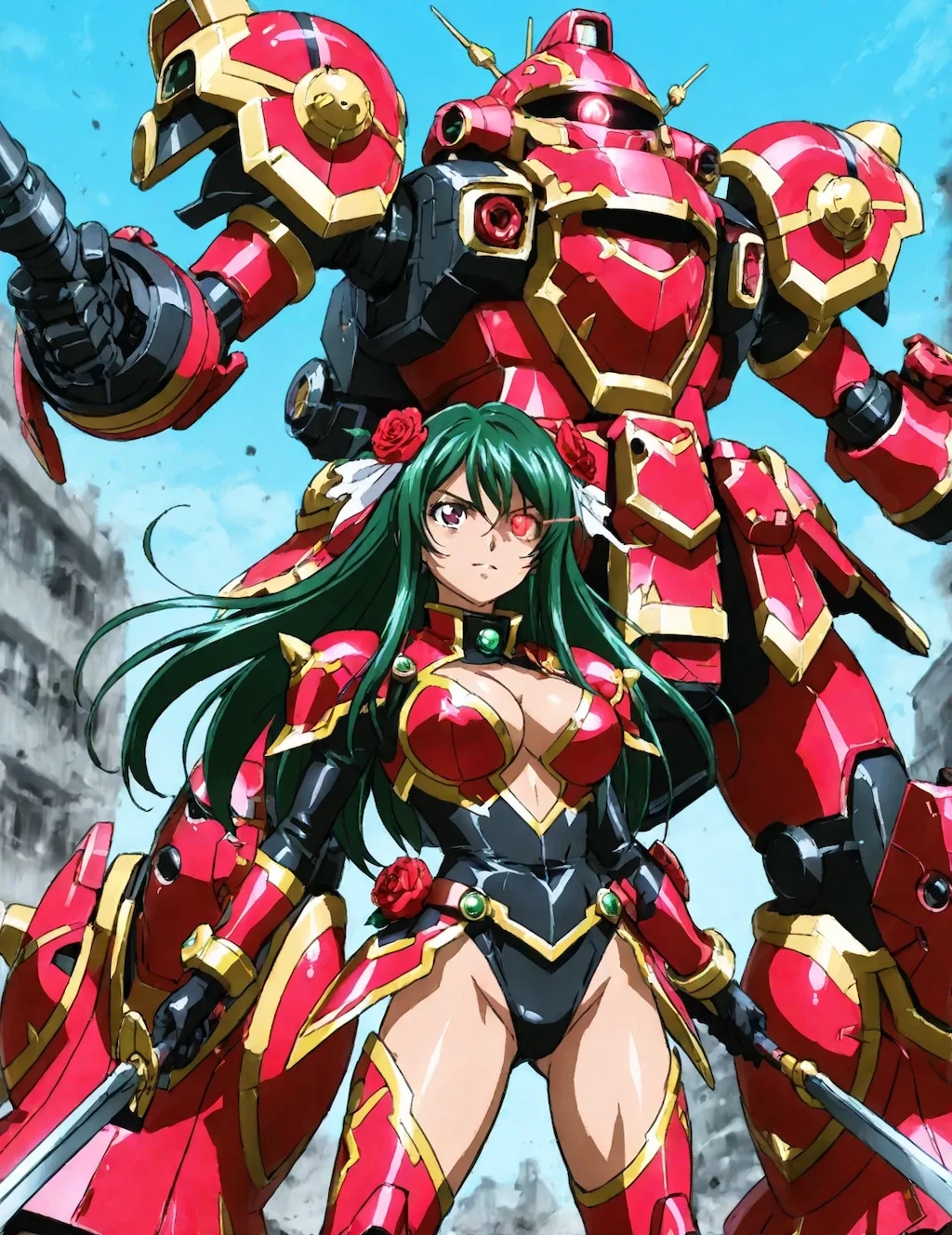 終末世界を戦い抜く少女とパートナー