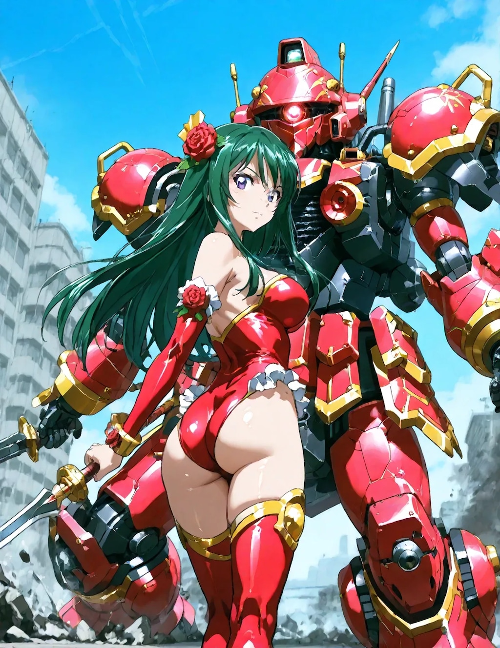 終末世界を戦い抜く少女とパートナー