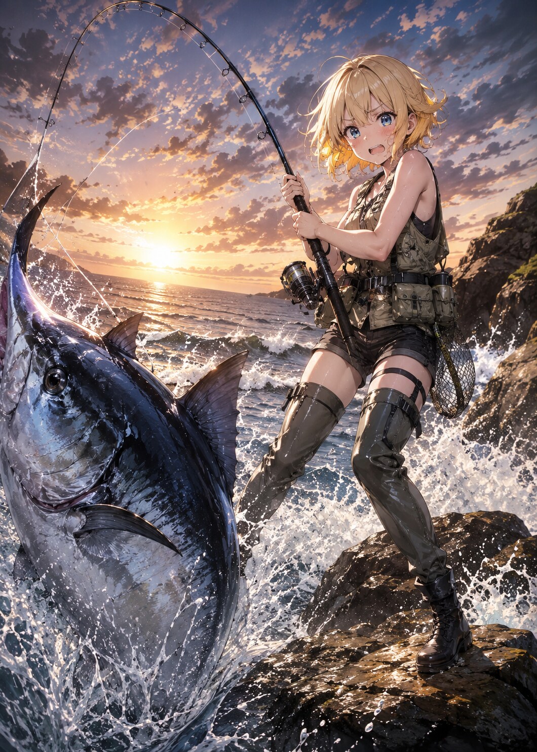 巨大魚とのバトル！