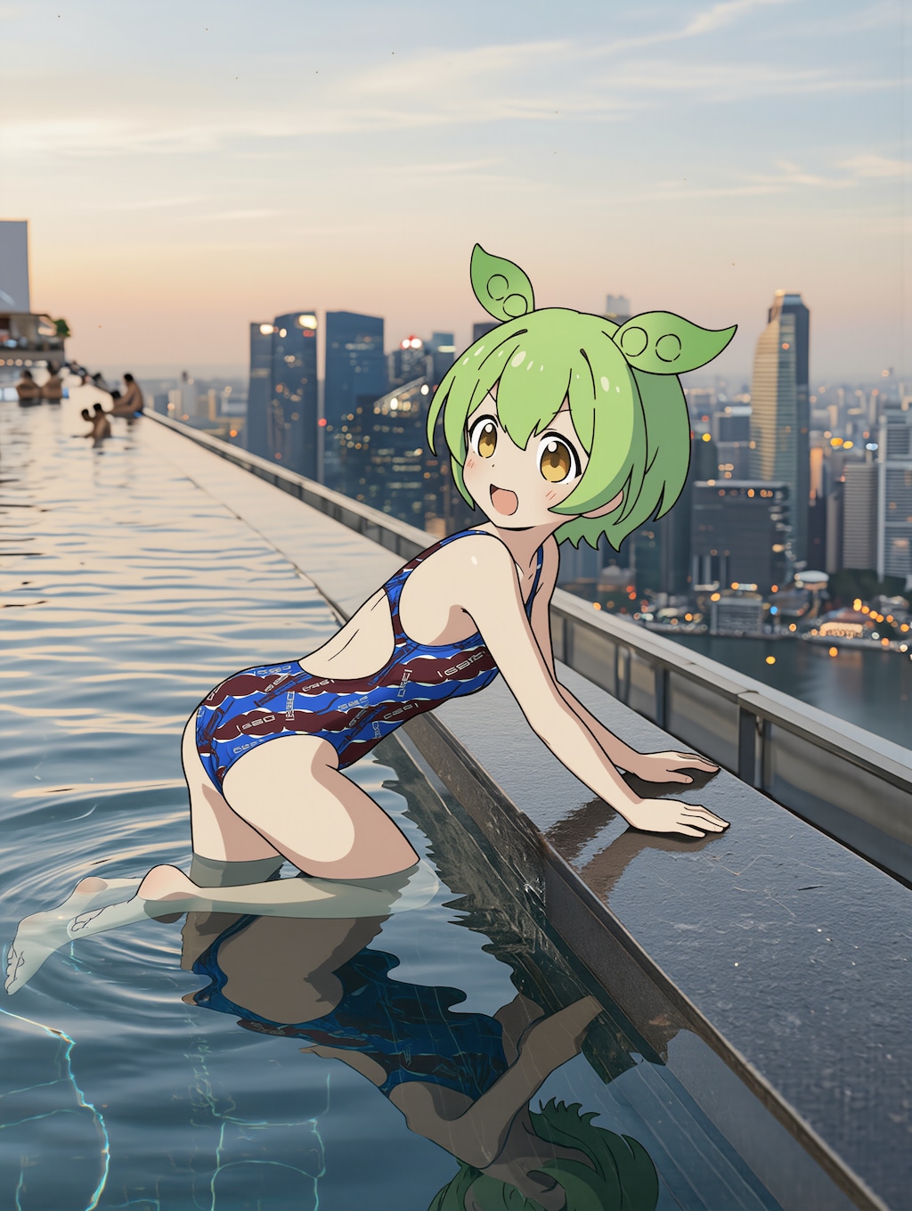 ずんだもんの競泳水着姿　第3弾