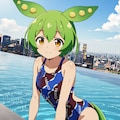 ずんだもんの競泳水着姿　第3弾 6枚目