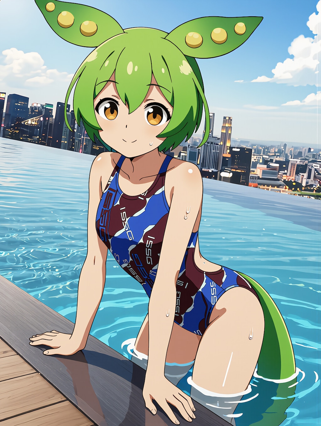 ずんだもんの競泳水着姿　第3弾