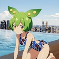 ずんだもんの競泳水着姿　第3弾 8枚目