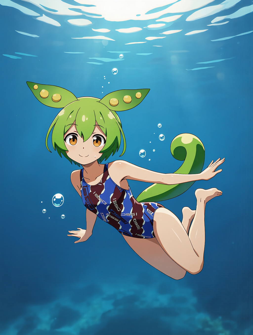 ずんだもんの競泳水着姿　第3弾