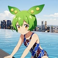 ずんだもんの競泳水着姿　第3弾 5枚目