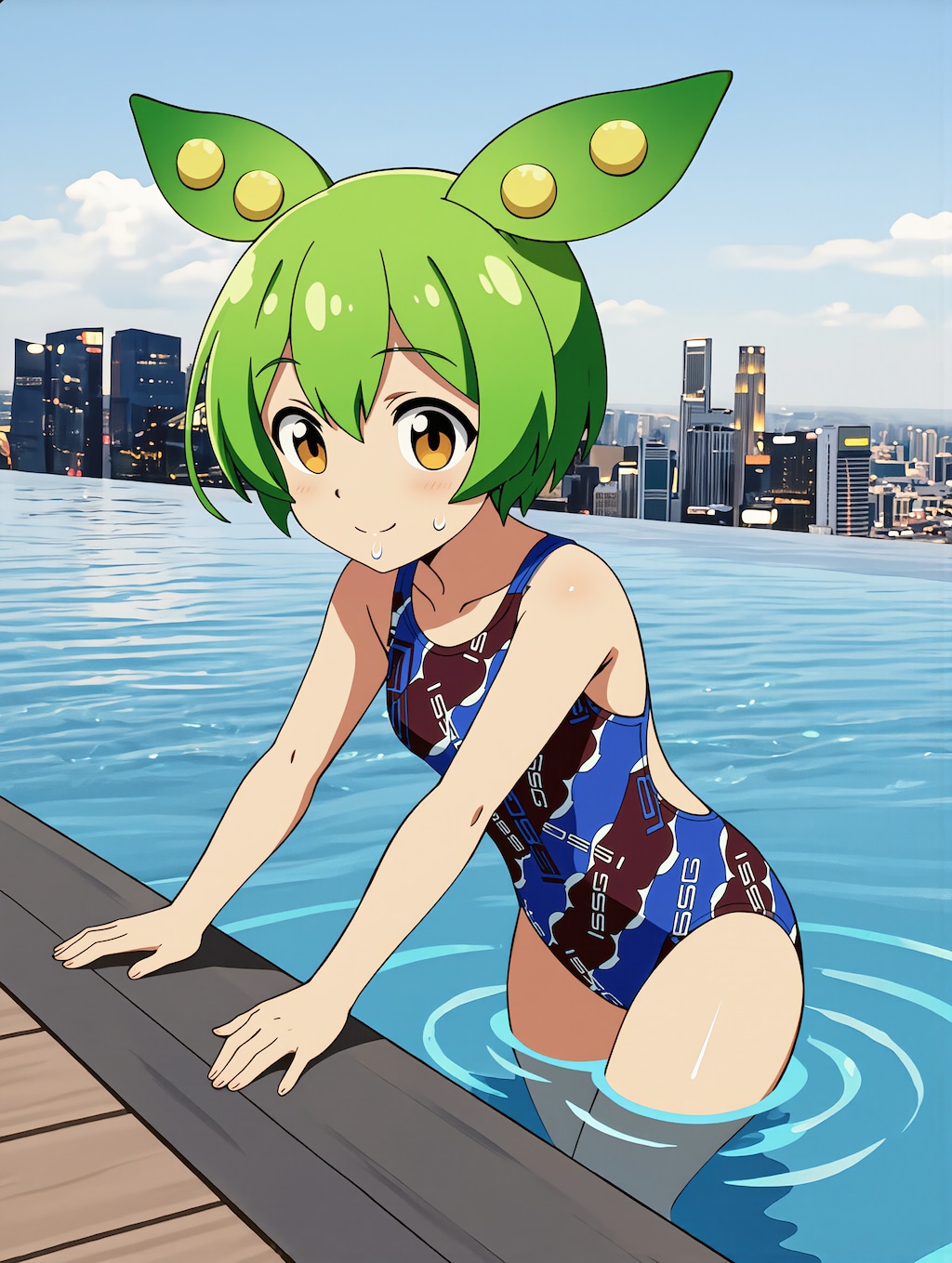 ずんだもんの競泳水着姿　第3弾