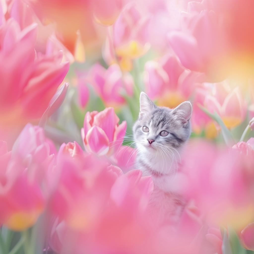 花と猫 love