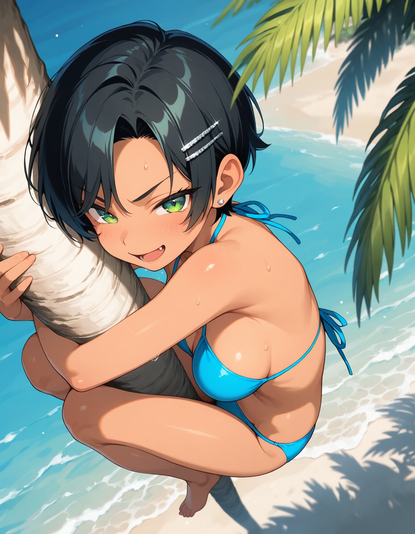 ⋯どうやって、降りよう🥺