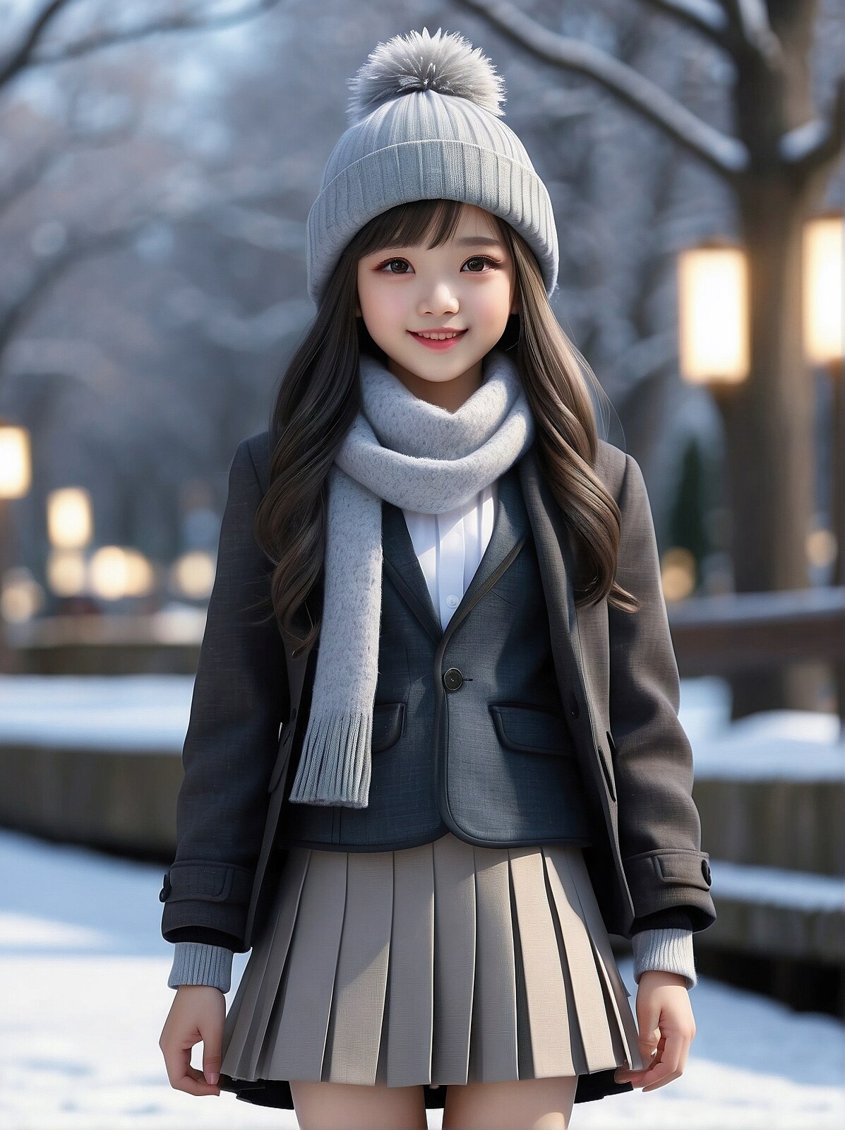 真冬でもミニスカート