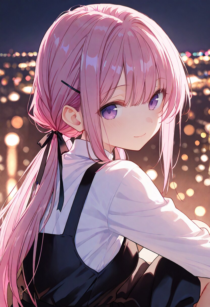 桃香と見る夜景 | の人気AIイラスト・グラビア