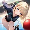 金髪ショート新体操美少女 2枚目
