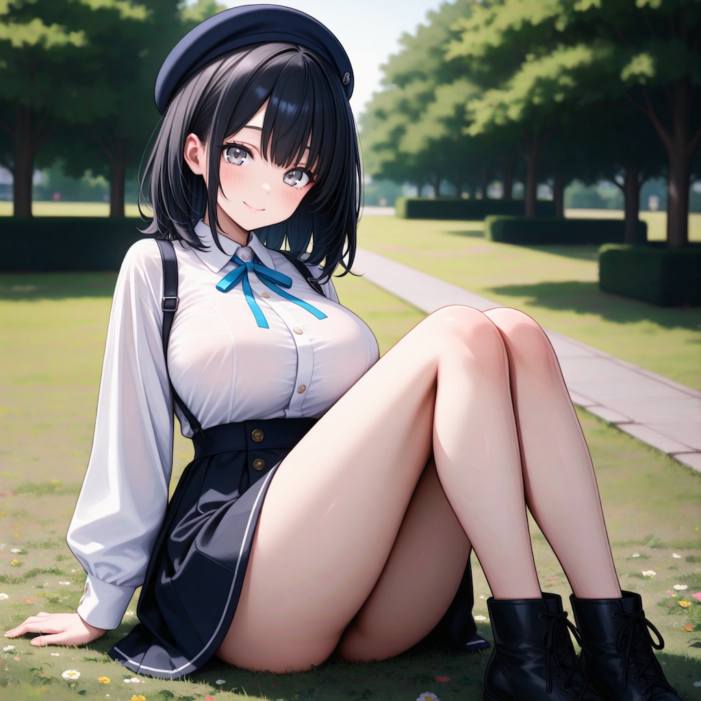 1640（紺のベレー帽）
