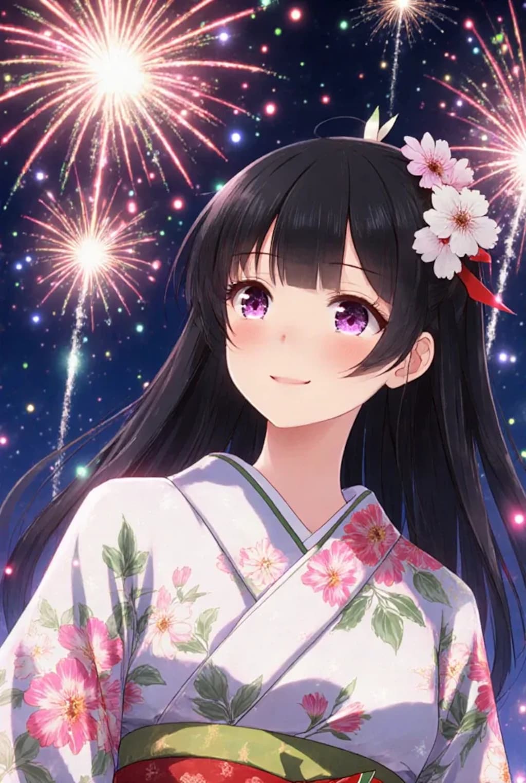 花火、お祭り、浴衣...? 着物っぽい