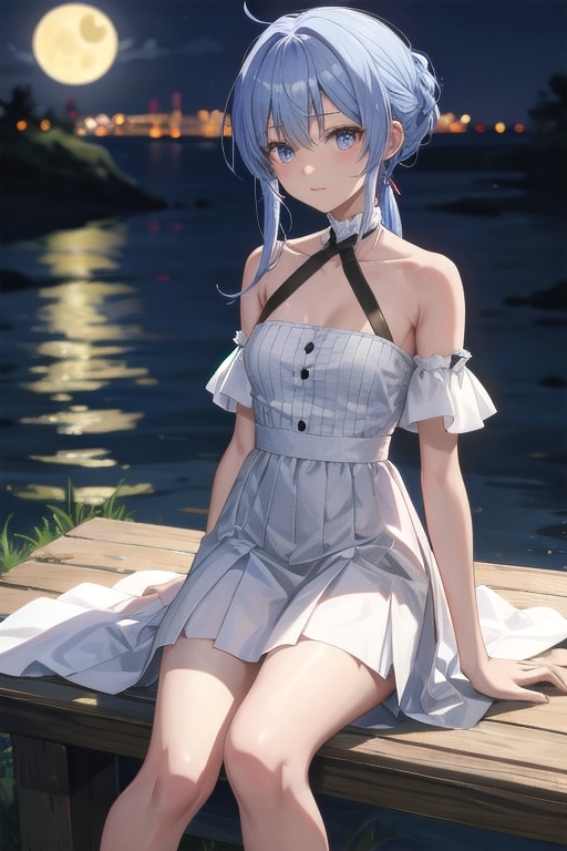 八月、某、月明かり | の人気AIイラスト・グラビア