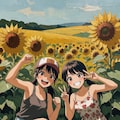 ヒマワリ畑 4枚目