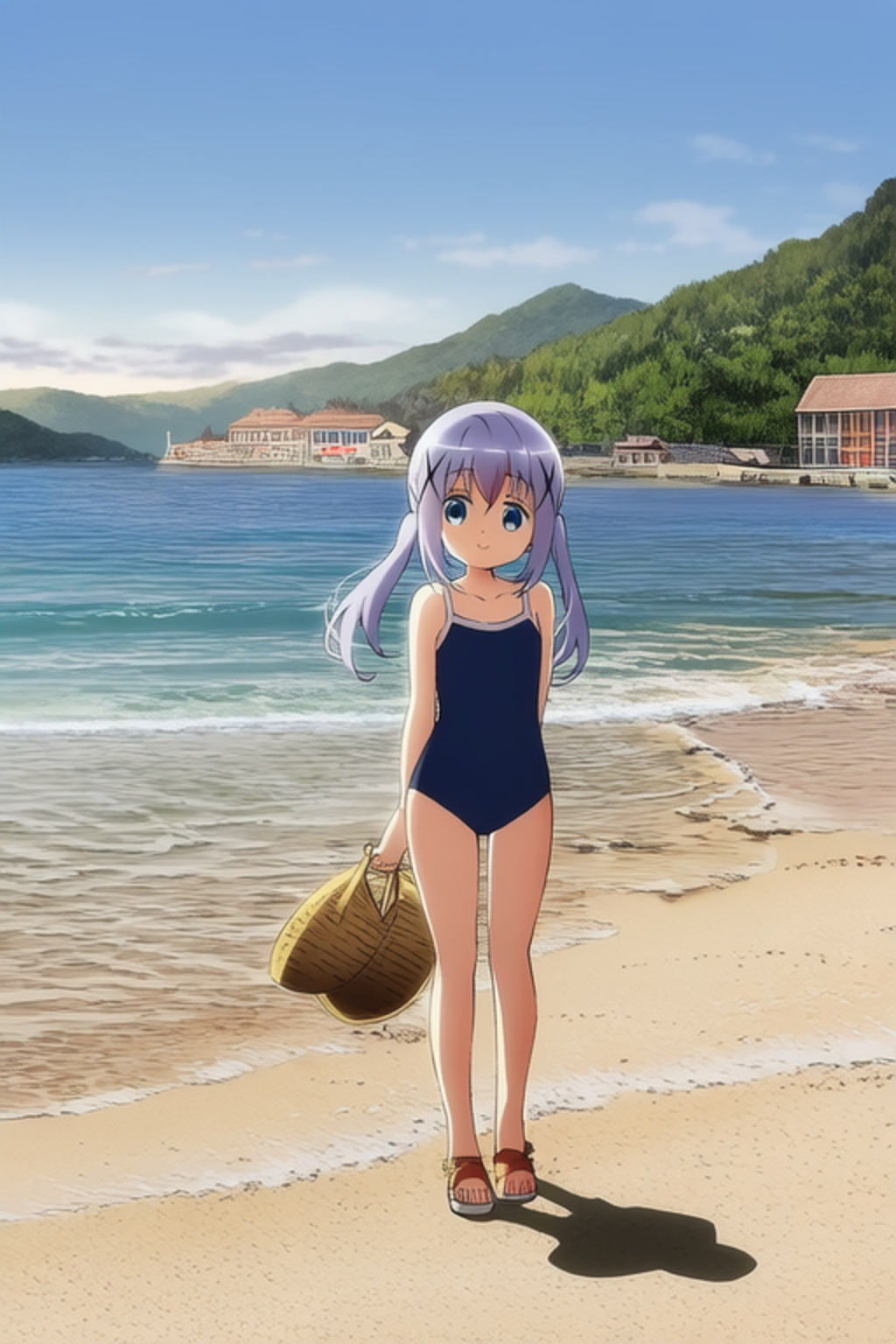 香風智乃のスクール水着姿