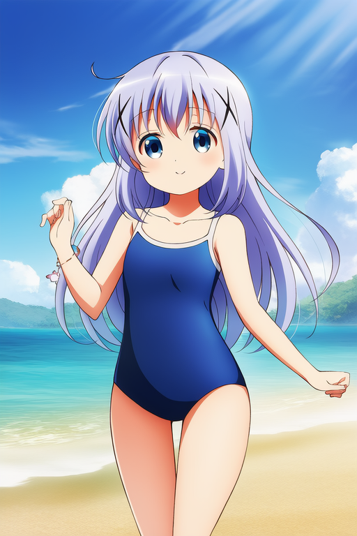 香風智乃のスクール水着姿