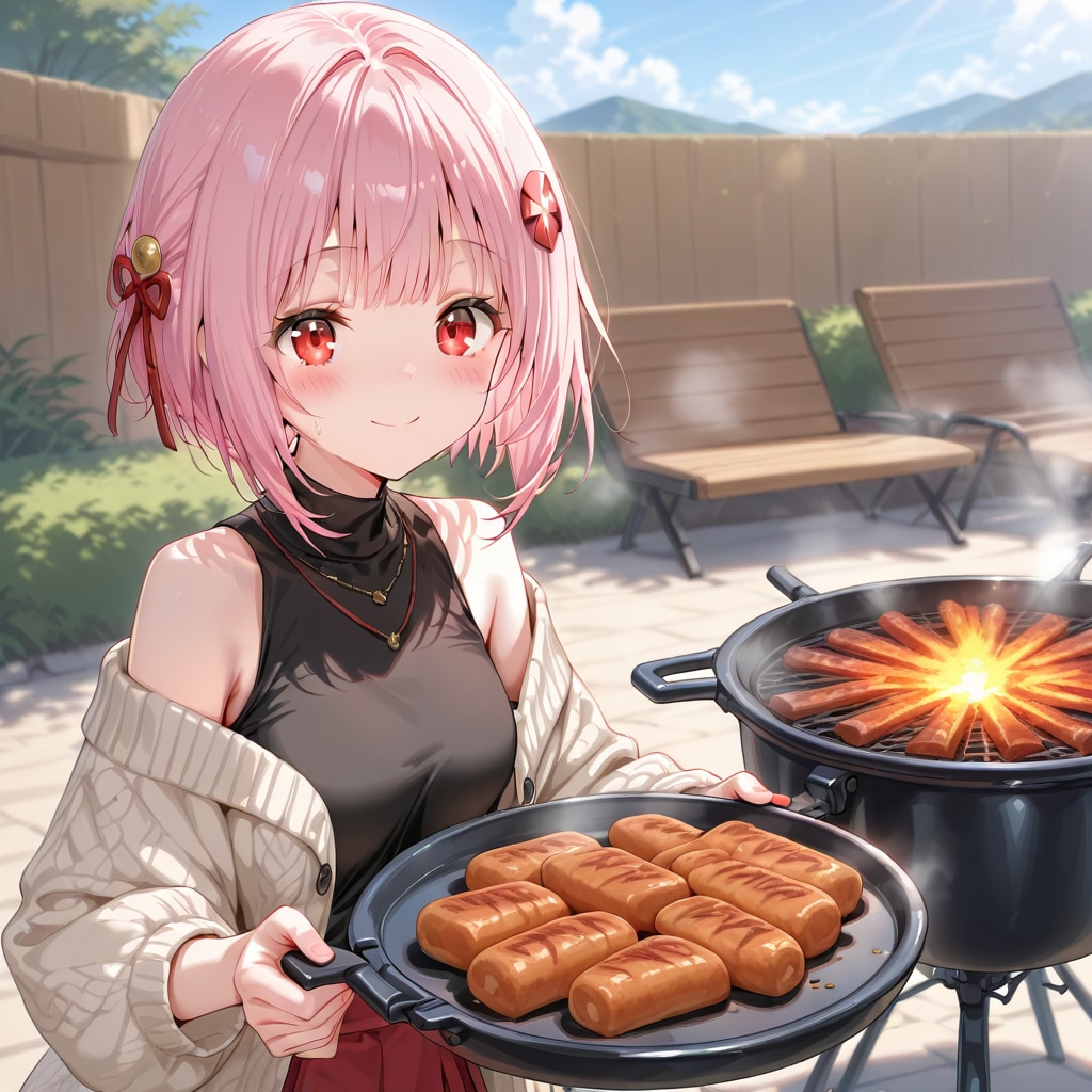 外でバーベキュー🌸