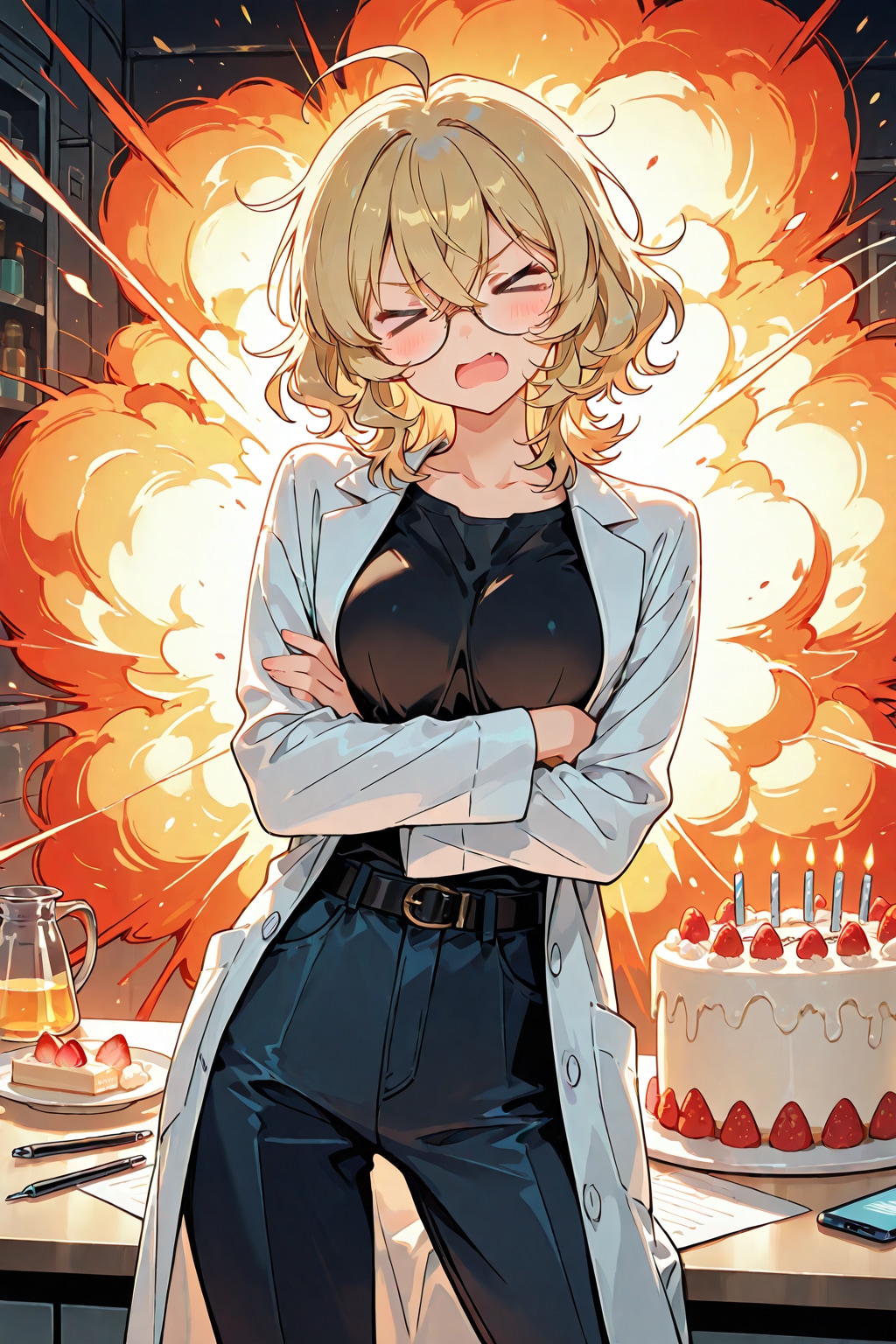 【誕生日FA】HD,Y、K　（黒猫）さん所の楓花理久さん | の人気AIイラスト・グラビア