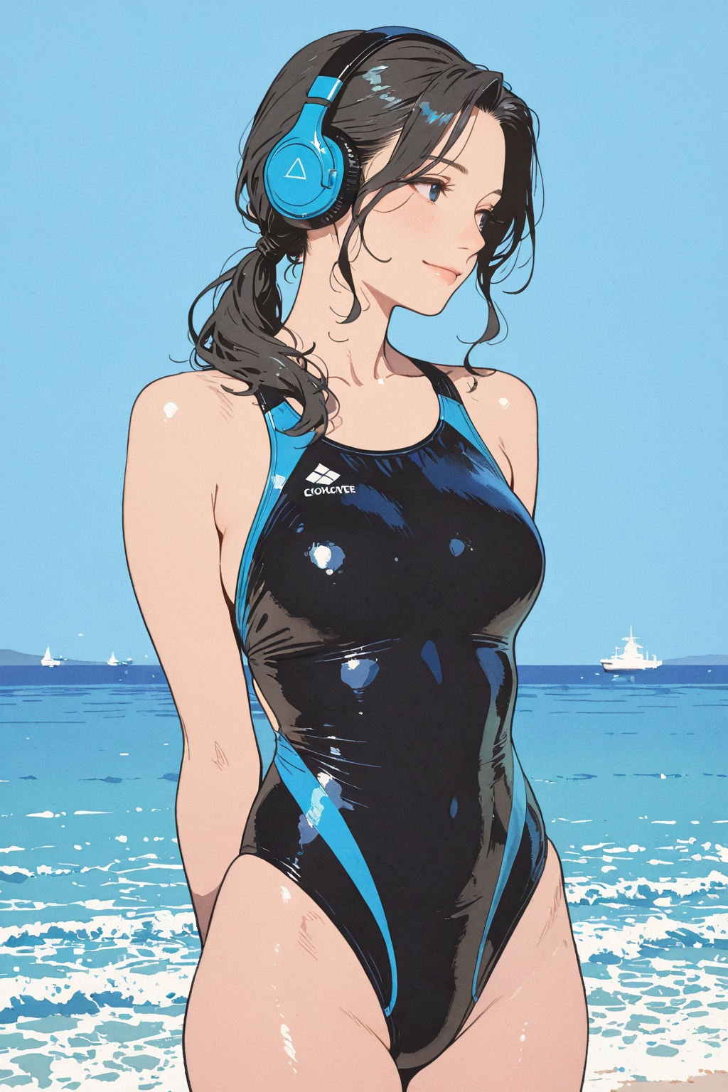 一人の海にて