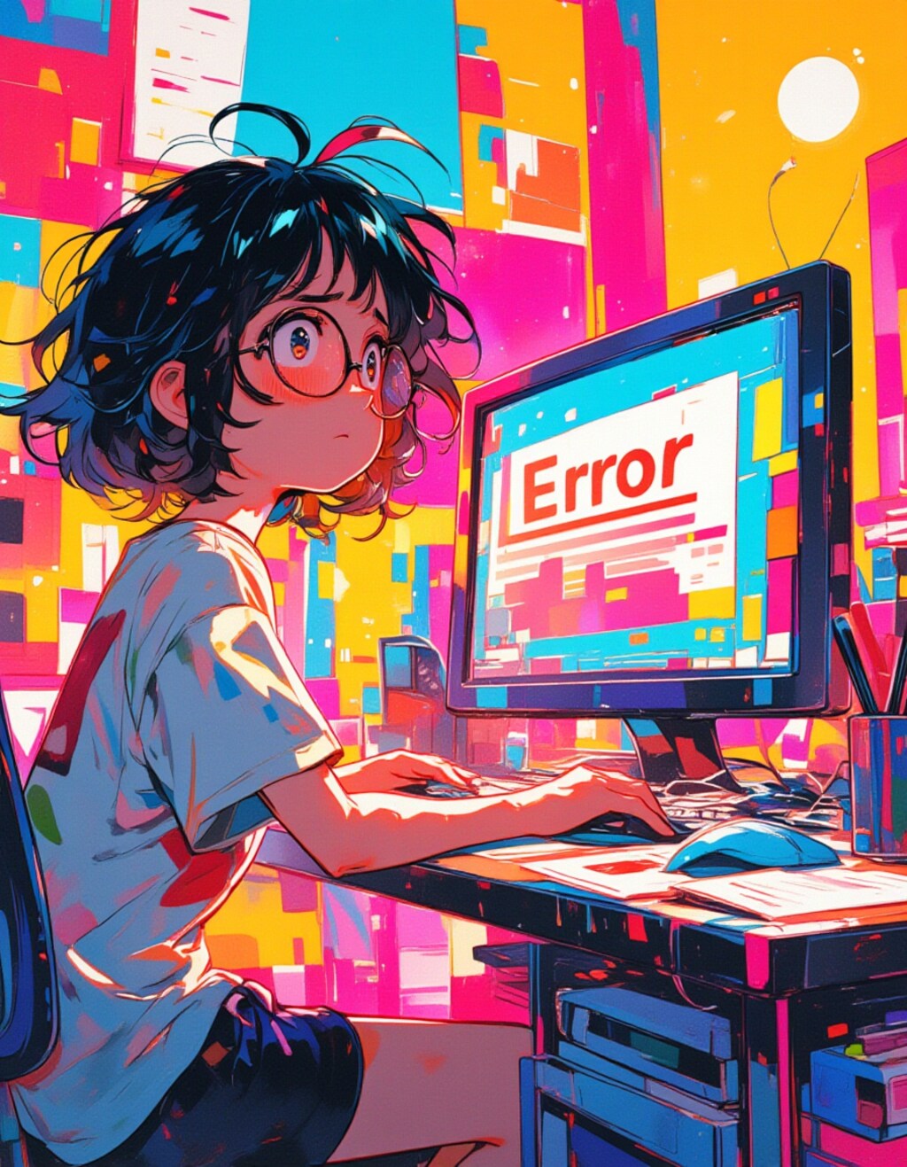 PCのエラーで途方に暮れる