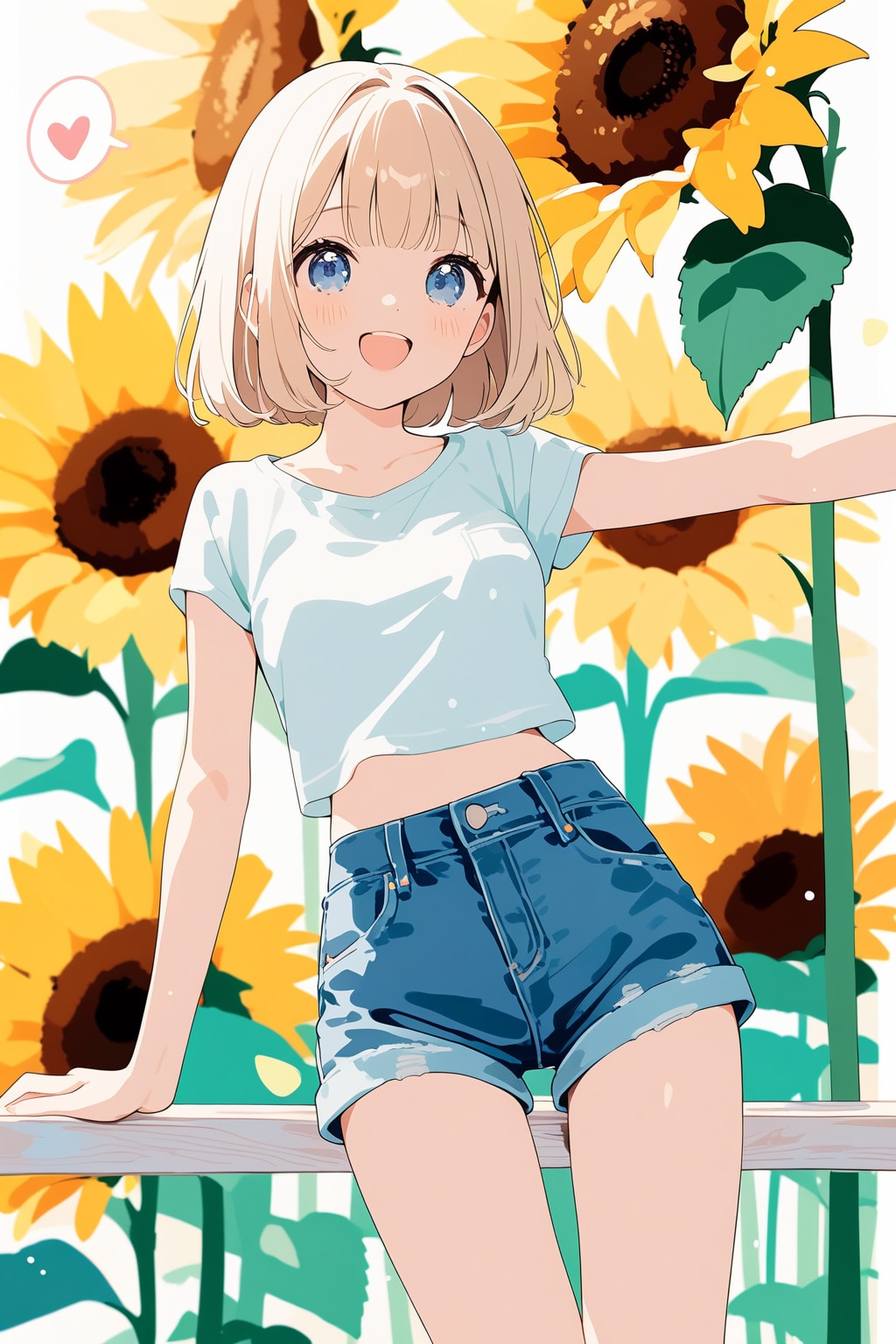 ひまわりみたいに輝くキミ | の人気AIイラスト・グラビア