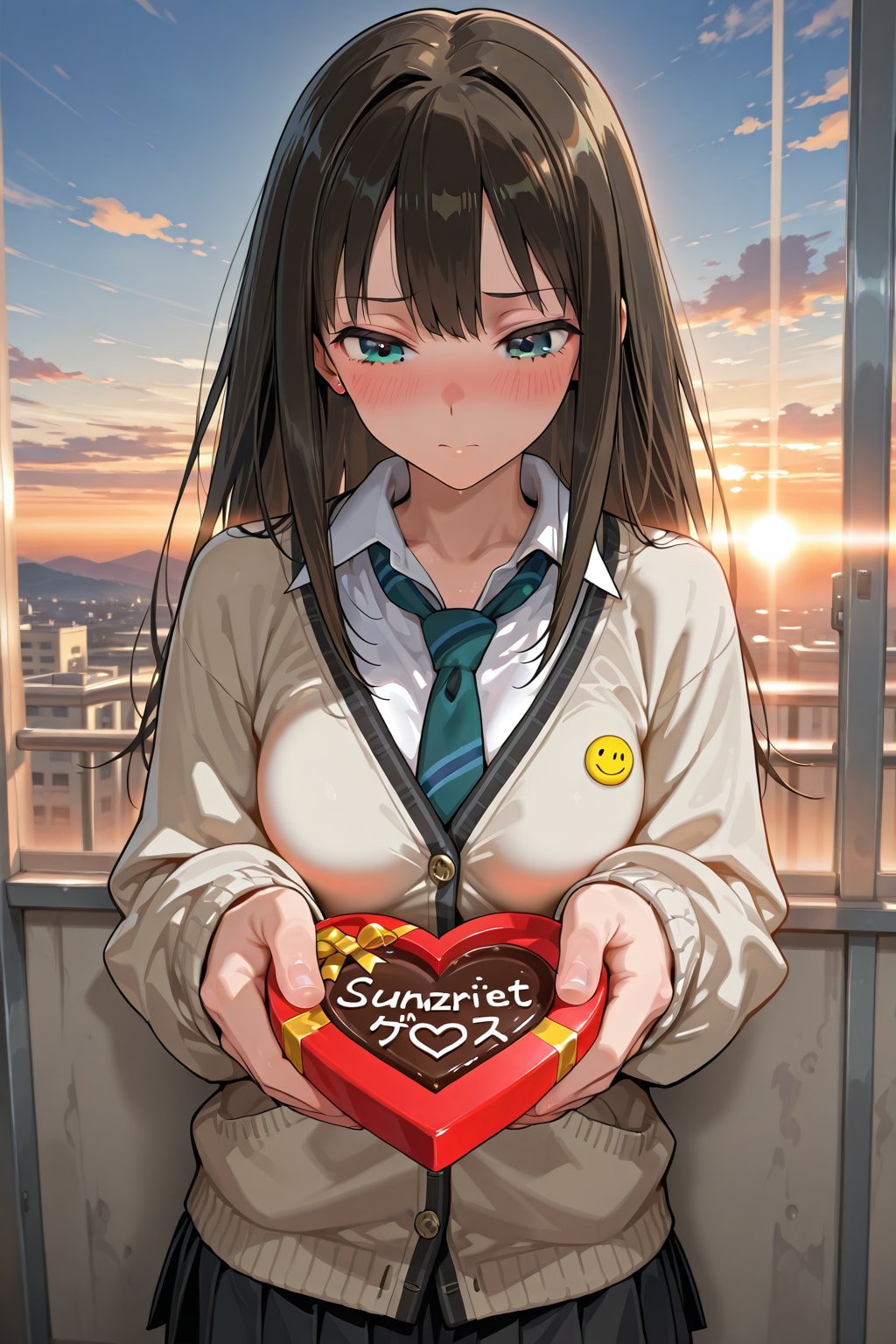 聖寧女学院の制服でバレンタイングラビアを撮られるしぶりん