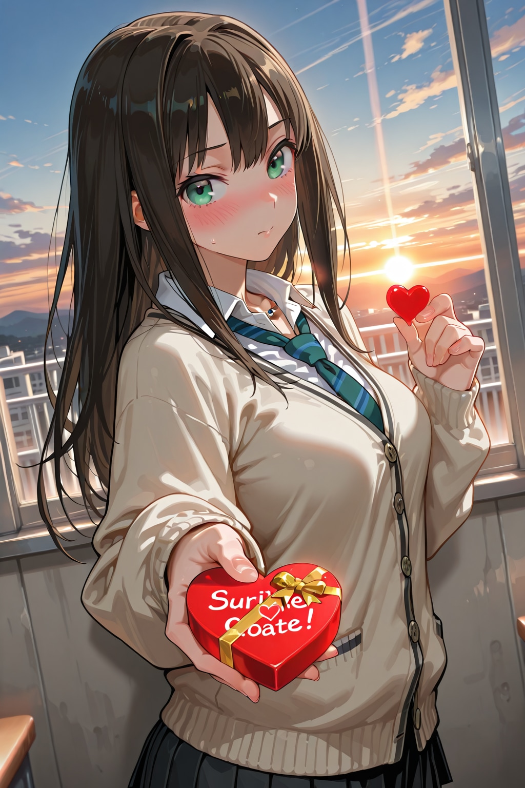 聖寧女学院の制服でバレンタイングラビアを撮られるしぶりん